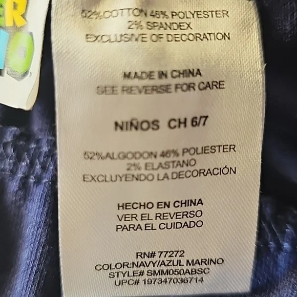 Boys 6/7 Super Mario Kids Navy Blue Nintendo Joggers Pants - Picture 8 of 9